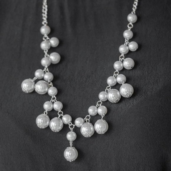 paparazzi Jewelry - Soon To Be Mrs. - Silver Necklace